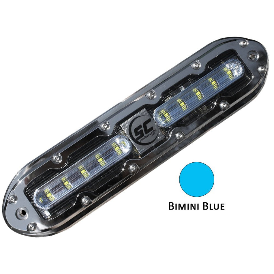 Shadow - Caster SCM - 10 LED Underwater Light w/20' Cable - 316 SS Housing - Bimini Blue - Get Tight Gear
