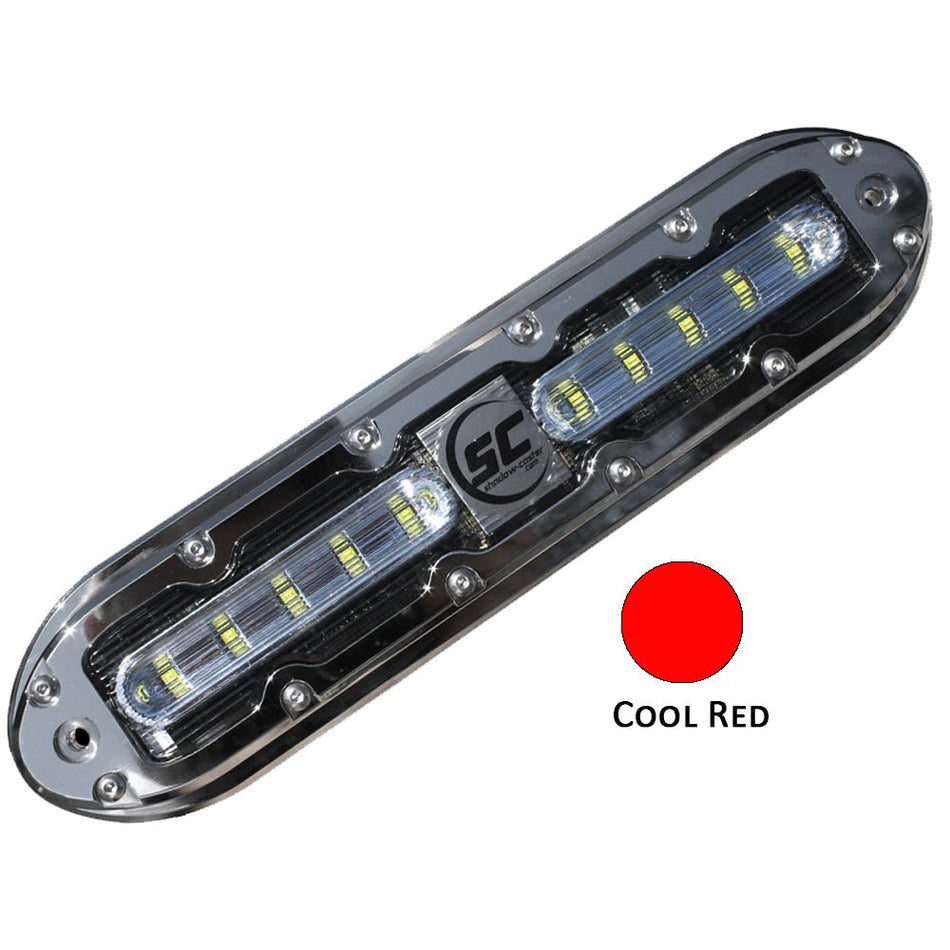 Shadow - Caster SCM - 10 LED Underwater Light w/20' Cable - 316 SS Housing - Cool Red - Get Tight Gear