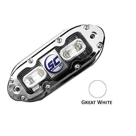 Shadow - Caster SCM - 4 LED Underwater Light w/20' Cable - 316 SS Housing - Great White - Get Tight Gear