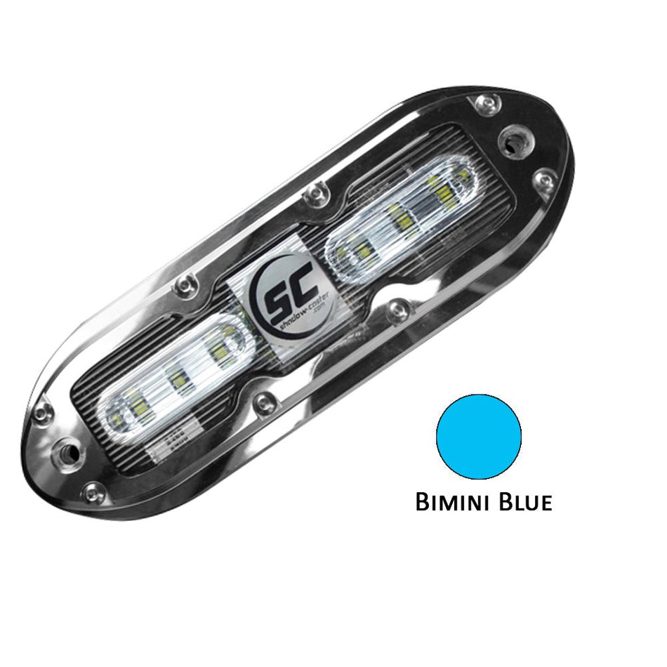 Shadow - Caster SCM - 6 LED Underwater Light w/20' Cable - 316 SS Housing - Bimini Blue - Get Tight Gear