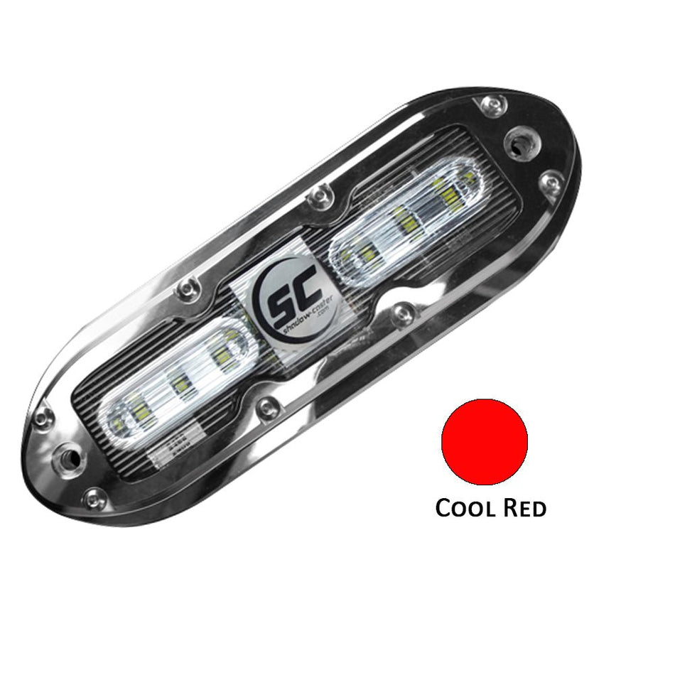 Shadow - Caster SCM - 6 LED Underwater Light w/20' Cable - 316 SS Housing - Cool Red - Get Tight Gear