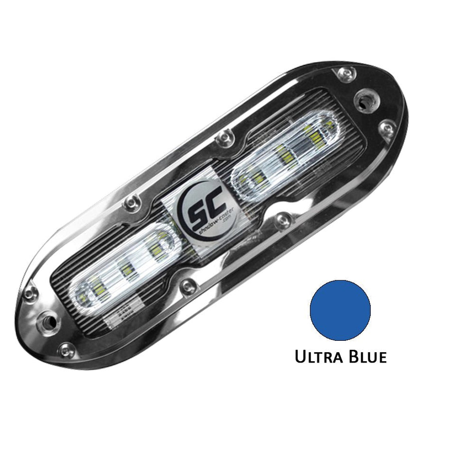 Shadow - Caster SCM - 6 LED Underwater Light w/20' Cable - 316 SS Housing - Ultra Blue - Get Tight Gear