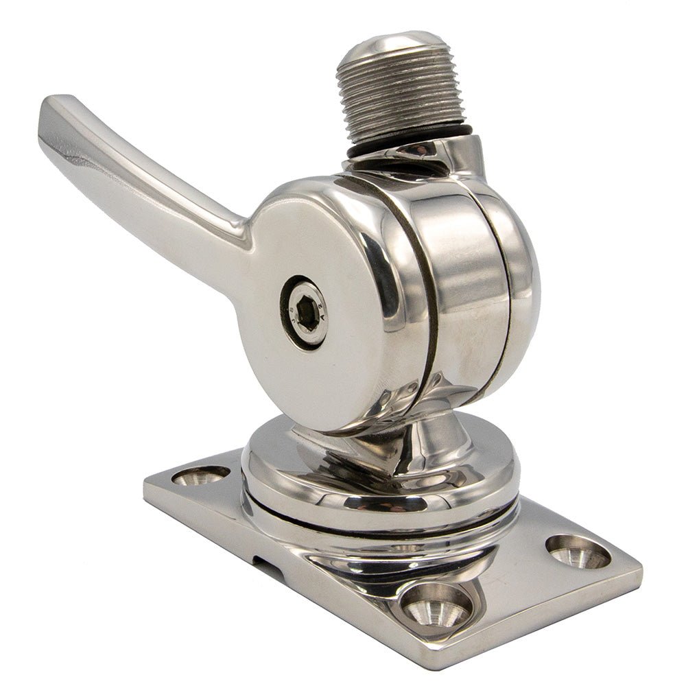 Shakespeare 6187 Sleek & Compact Stainless Steel Rotatable 4 - Way Ratchet Mount - Get Tight Gear
