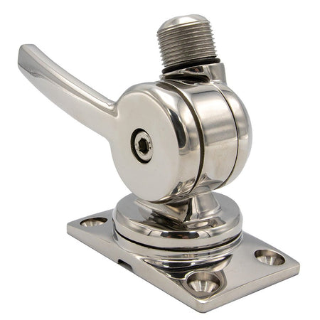 Shakespeare 6187 Sleek & Compact Stainless Steel Rotatable 4 - Way Ratchet Mount - Get Tight Gear