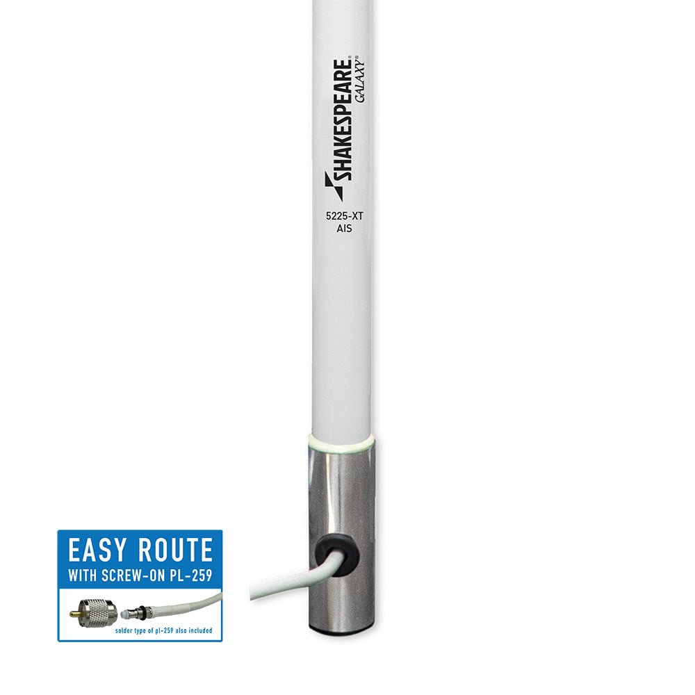 Shakespeare AIS 8' Galaxy AIS Antenna - 6dB Gain - Stainless Steel Ferrule - Get Tight Gear