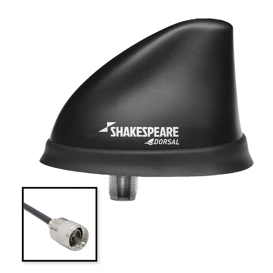 Shakespeare Dorsal Antenna Black Low Profile 26' RGB Cable w/PL - 259 - Get Tight Gear