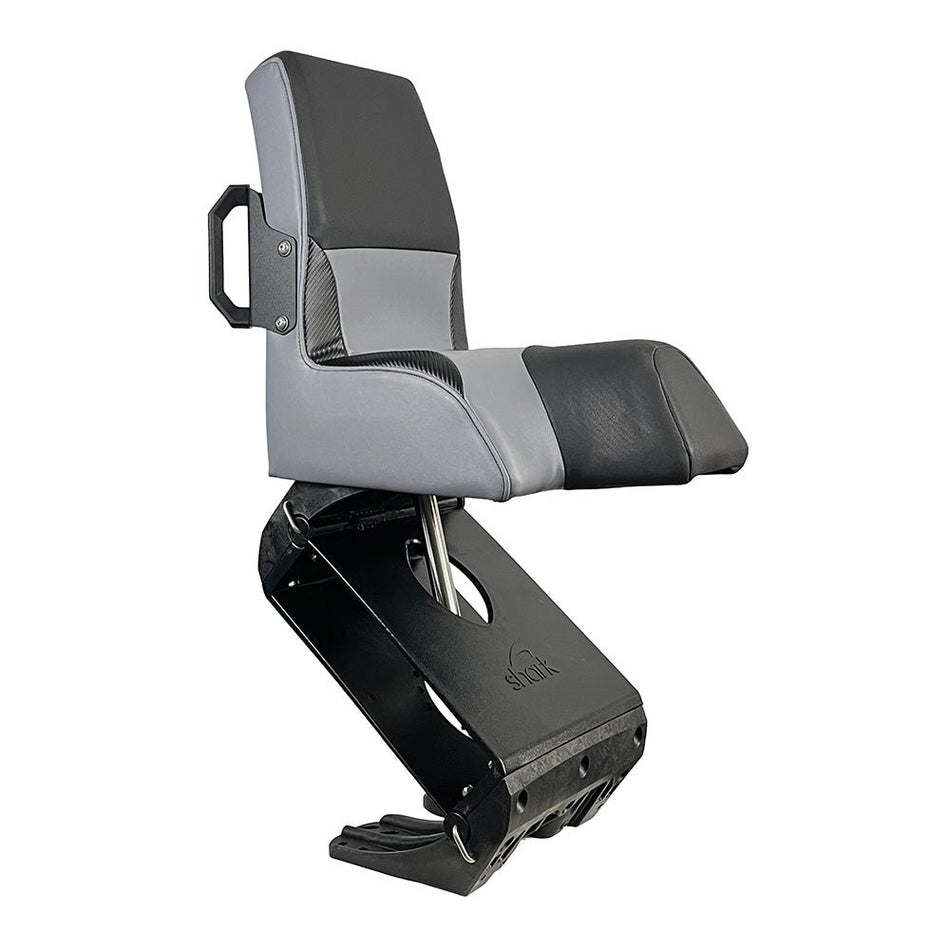 Shark EPIC Seat w/Flex Suspension - Grey Vinyl - Regular Handle - Get Tight Gear