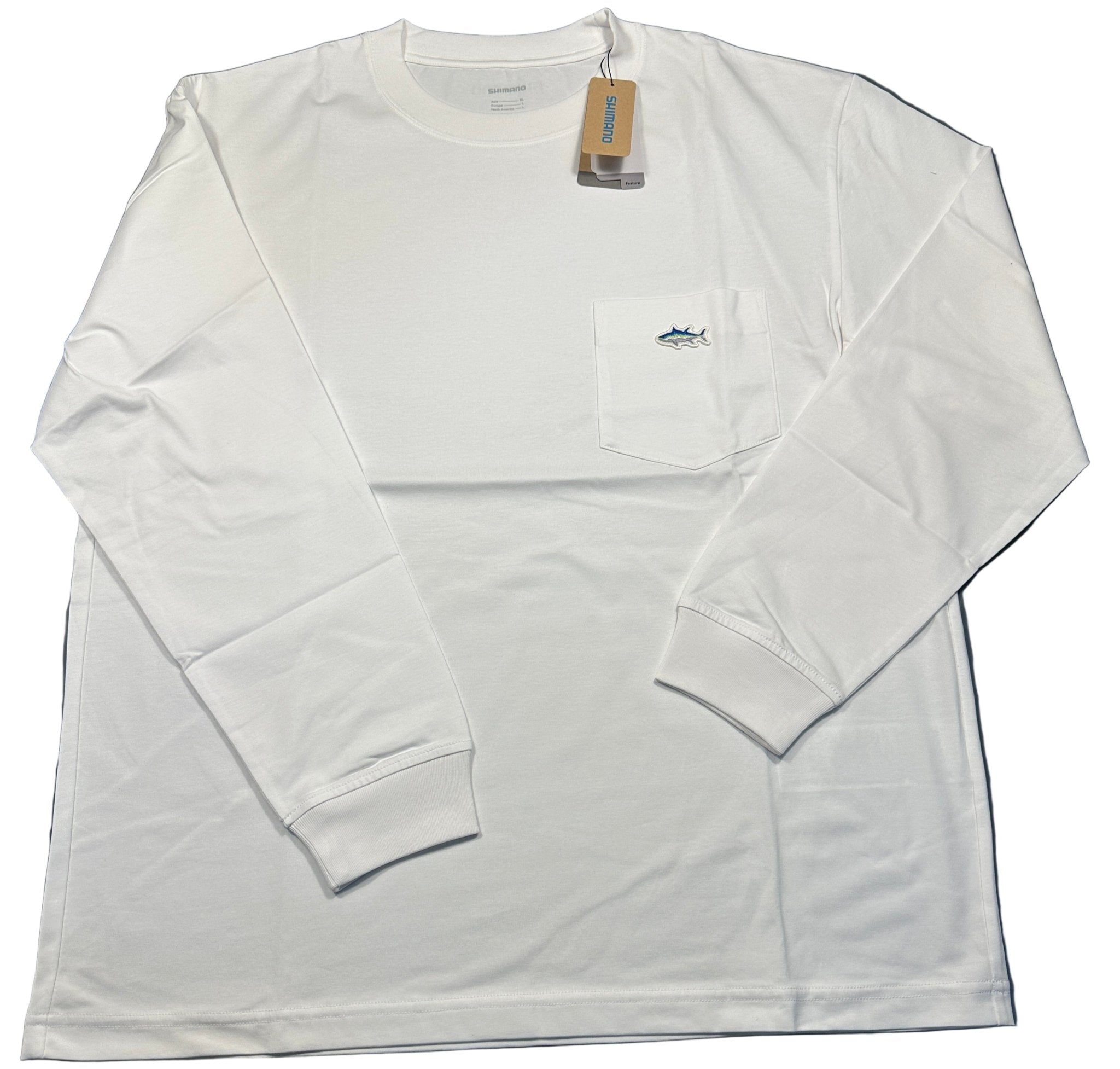 Shimano White Fishing Shirt – Tuna Pocket Logo - Get Tight Gear