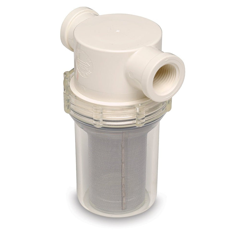 Shurflo by Pentair 3/4" Raw Water Strainer w/Bracket & Fittings - 50 Mesh Screen - Get Tight Gear