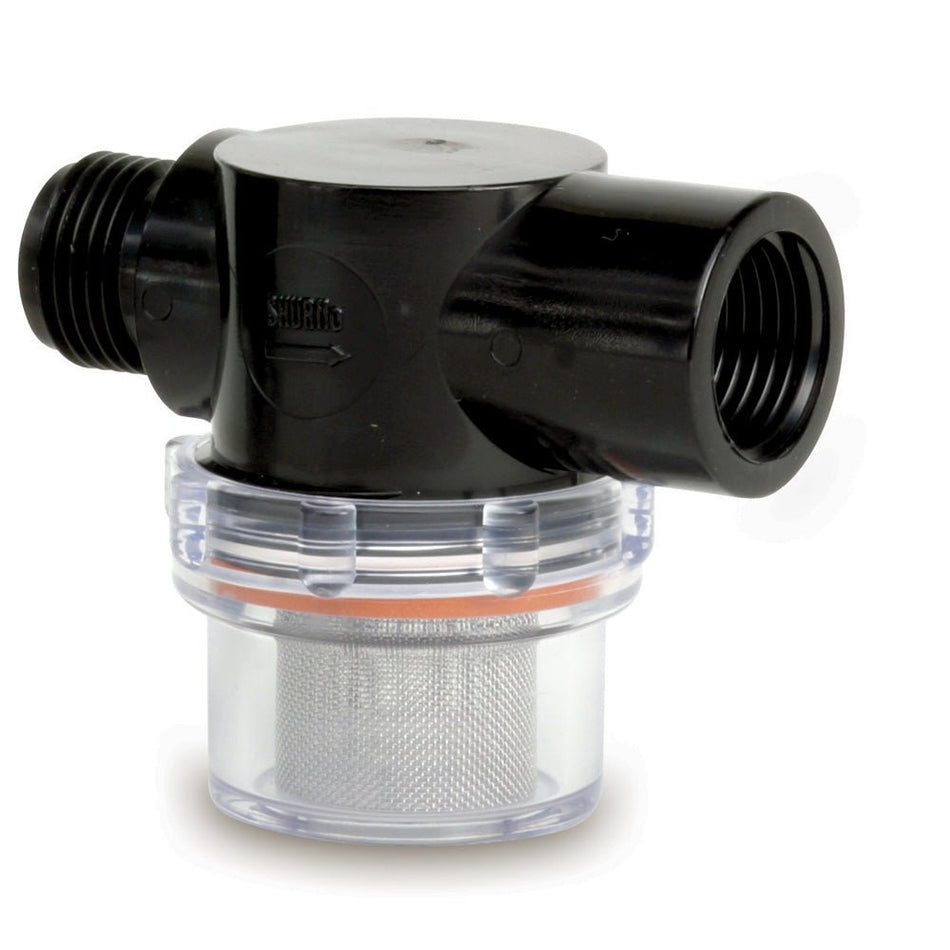 Shurflo by Pentair Twist - On Water Strainer - 1/2" Pipe Inlet - Clear Bowl - Get Tight Gear
