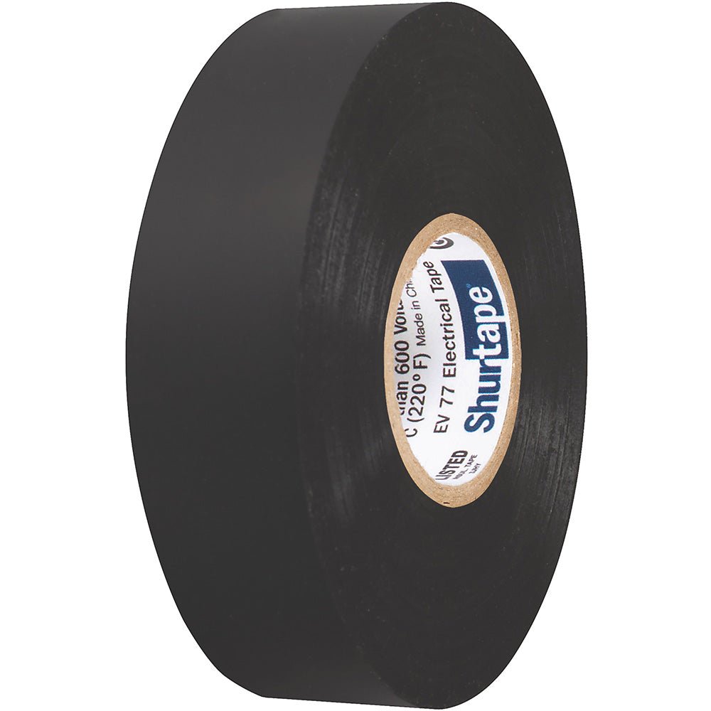 Shurtape EV 077B Professional Grade Black Electrical Tape f/Insulating & Splicing - 3/4" x 66' - 10 - Pack - Get Tight Gear