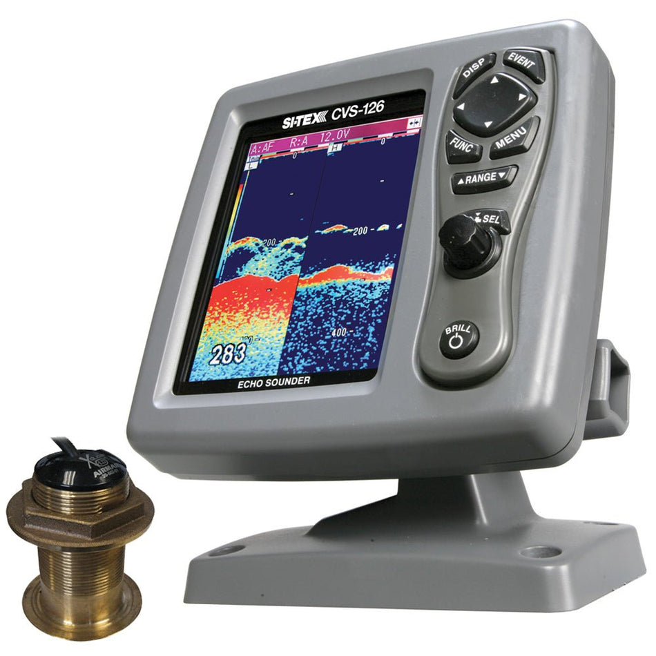 SI - TEX CVS - 126 Dual Frequency Color Echo Sounder w/B60 20 Transducer B - 60 - 20 - CX - Get Tight Gear