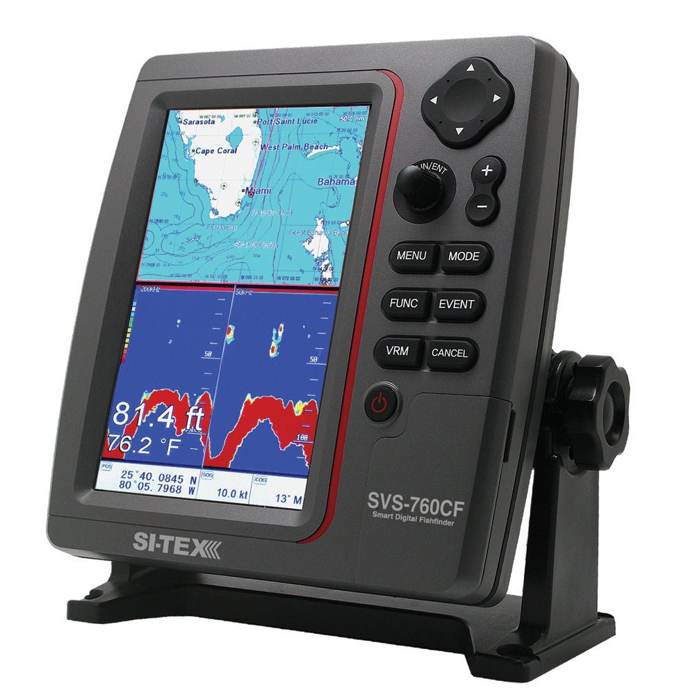 SI - TEX GPS Dual Frequency 600W Sonar System - 7 Color LCD w/Internal & External GPS Antenna & C - MAP 4D Card - Get Tight Gear