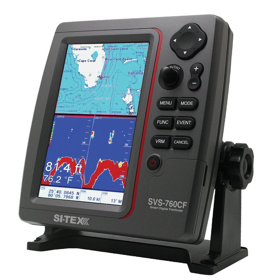 SI - TEX GPS Dual Frequency 600W Sonar System - 7 Color LCD w/Internal & External GPS Antenna & C - MAP 4D Card - Get Tight Gear