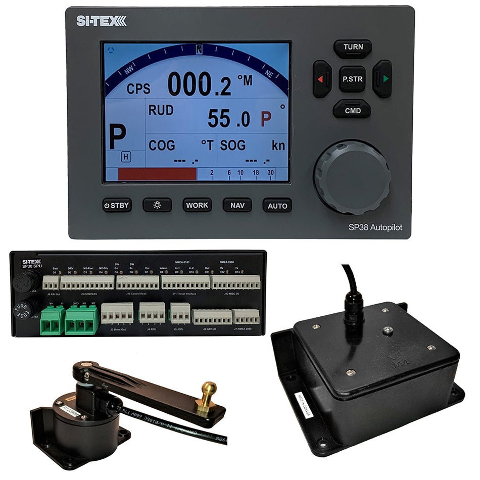 SI - TEX SP38 - 2 Autopilot Core Pack Including Flux Gate Compass & Rotary Feedback, No Pump - Get Tight Gear