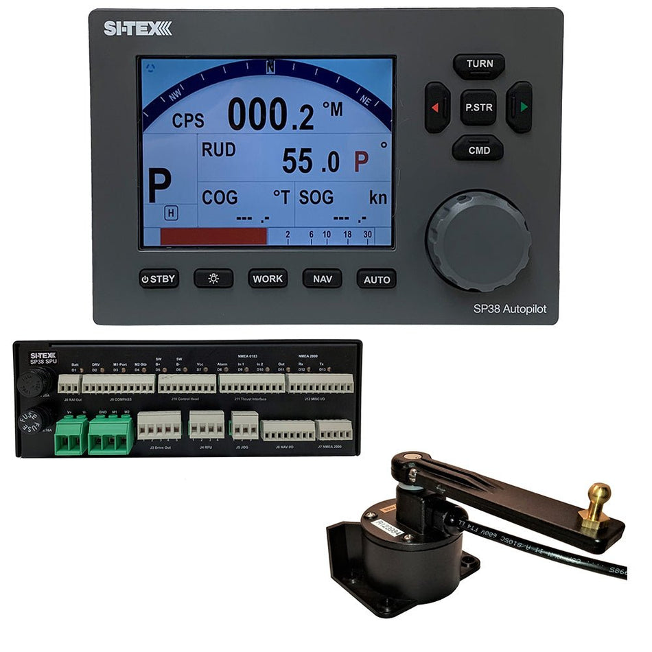 SI - TEX SP38 - 4 Autopilot Core Pack Including Rotary Feedback Only, No Compass or Pump - Get Tight Gear