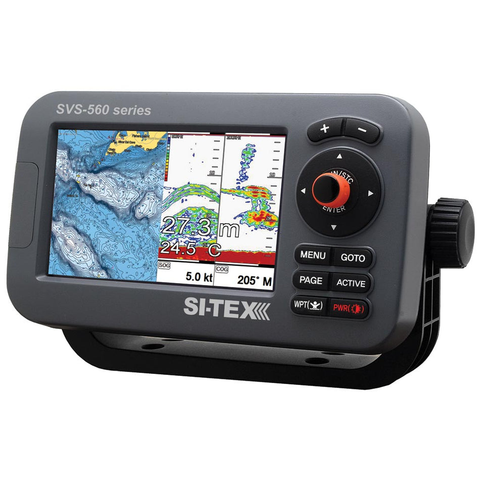SI - TEX SVS - 560CF - E Chartplotter - 5" Color Screen w/External GPS & Navionics+ Flexible Coverage - Get Tight Gear