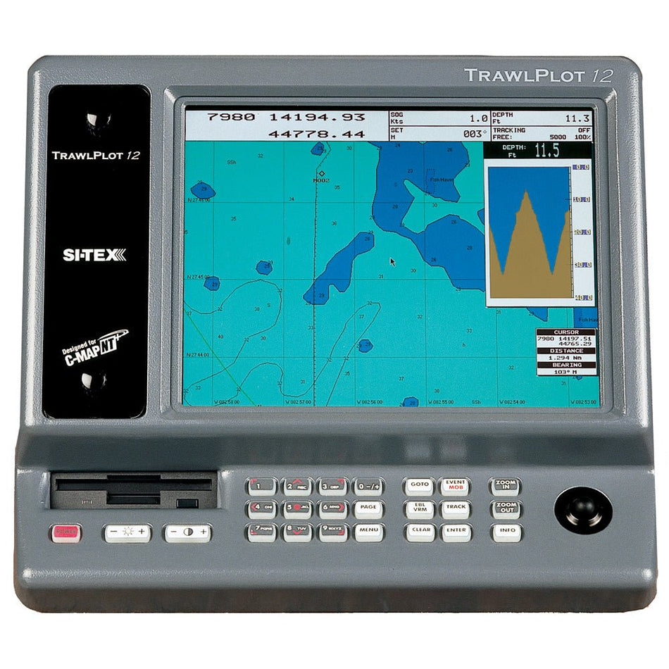 SI - TEX TRAWLPLOT 12 SD Color Chartplotter w/WAAS Receiver - Get Tight Gear