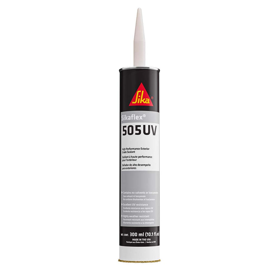 Sika Sikaflex 505UV High Performance Exterior Grade Sealant - 10.3oz(300ml) Cartridge - White - Get Tight Gear
