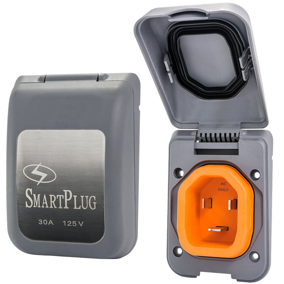 SmartPlug 30 AMP Male Non - Metallic Inlet Cover - Grey - Get Tight Gear