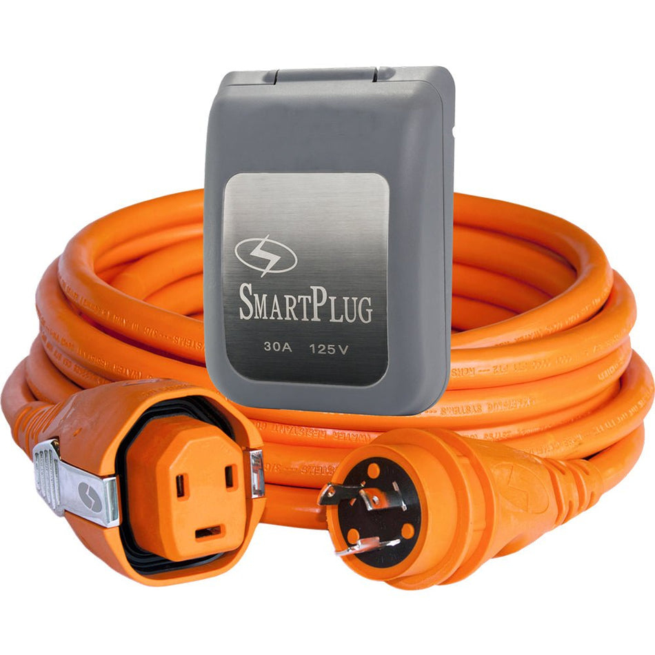 SmartPlug 30 AMP SmartPlug/Twist Type Cordset w/Grey Inlet Cover - 50' - Get Tight Gear