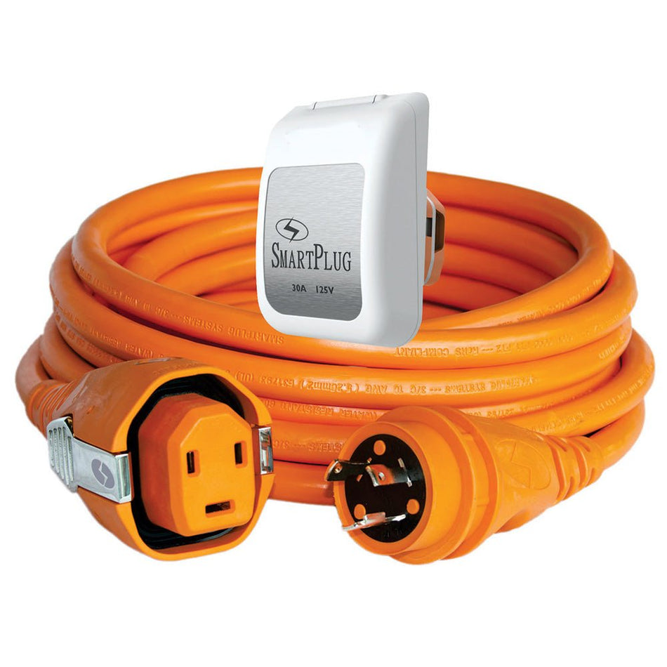 SmartPlug 30 AMP SmartPlug/Twist Type Cordset w/White Inlet Cover - 50' - Get Tight Gear