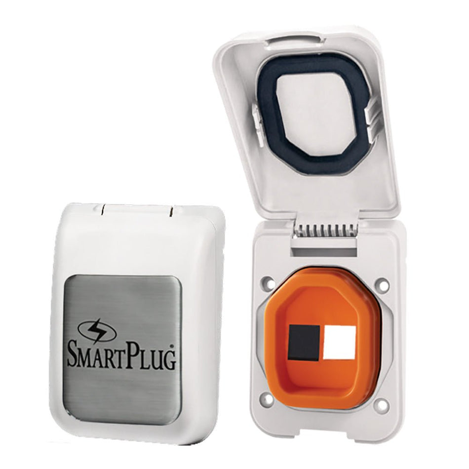 SmartPlug Data Port Case/Inlet Only - White Cover w/One Blank Plug & One Open Port - Get Tight Gear