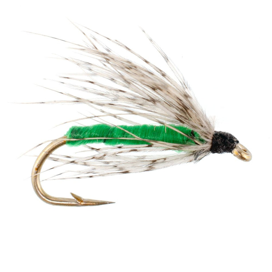 Soft Hackle Partridge and Green Fly Fishing Wet Flies - 6 Flies Hook Size 16 - Get Tight Gear