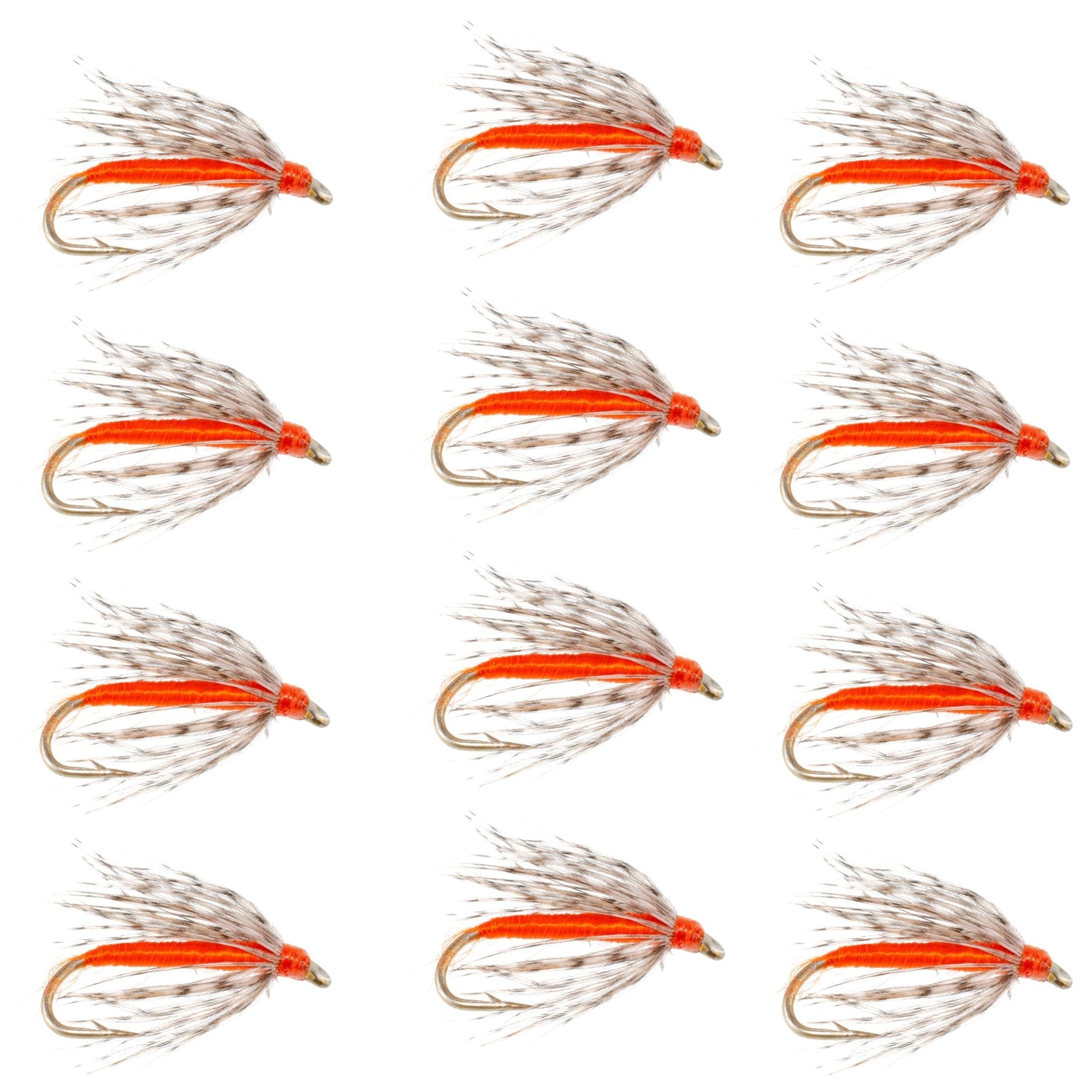 Soft Hackle Partridge and Orange Fly Fishing Wet Flies - 1 Dozen Flies Hook Size 16 - Get Tight Gear