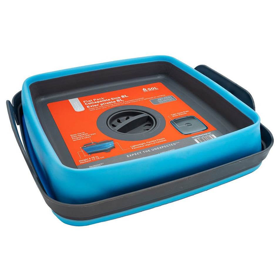 S.O.L. Survive Outdoors Longer Flat Pack Sink - 8L - Get Tight Gear