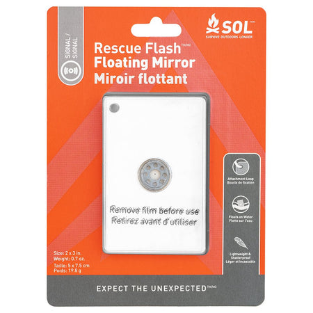 S.O.L. Survive Outdoors Longer Rescue Flash Floating Mirror - Get Tight Gear