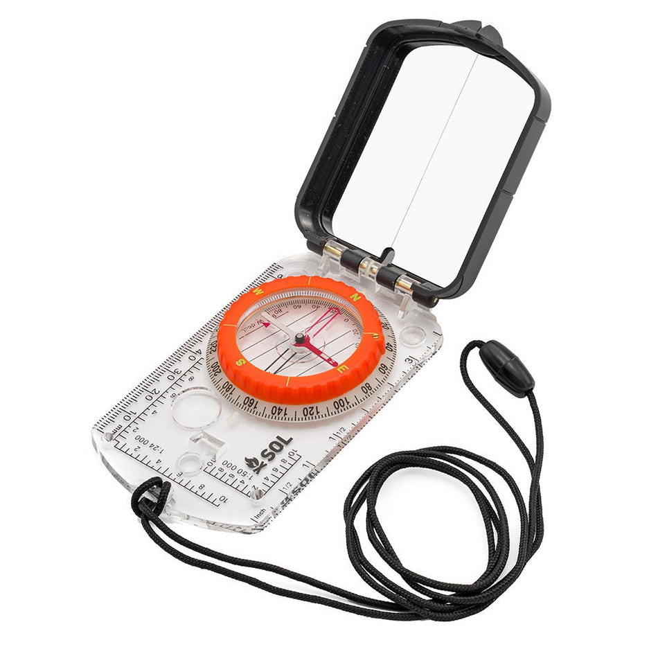 S.O.L. Survive Outdoors Longer Sighting Compass w/Mirror - Get Tight Gear