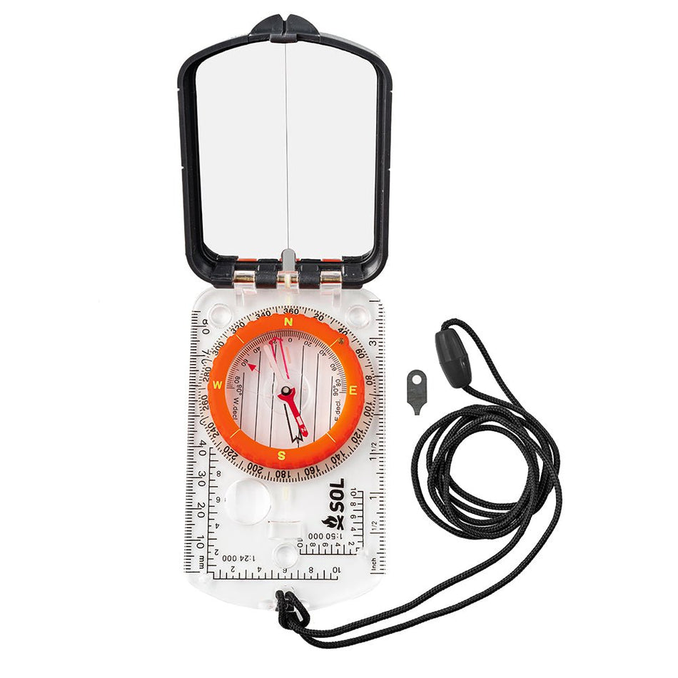 S.O.L. Survive Outdoors Longer Sighting Compass w/Mirror - Get Tight Gear
