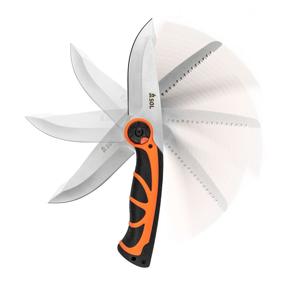 S.O.L. Survive Outdoors Longer Stoke Pivot Knife & Saw - Get Tight Gear