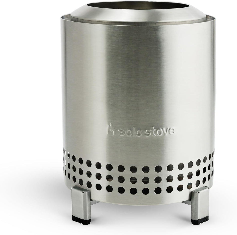 Solo Stove Mesa Tabletop Fire Pit with Stand | Low Smoke Outdoor Mini Fire for Urban & Suburbs | Fueled by Pellets or Wood