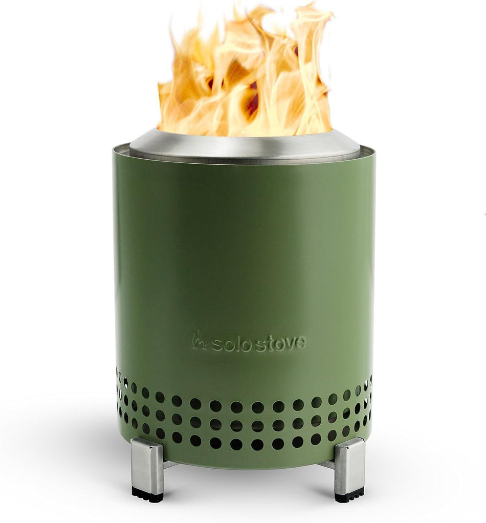 Solo Stove Mesa Tabletop Fire Pit with Stand | Low Smoke Outdoor Mini Fire for Urban & Suburbs | Fueled by Pellets or Wood