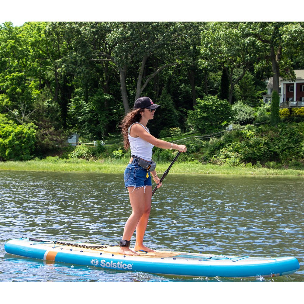 Solstice Watersports 10'6" Rambler Inflatable Stand - Up Paddleboard/Kayak 2 - In - 1 Kit w/Seat & Convertible Paddle - Orange - Get Tight Gear
