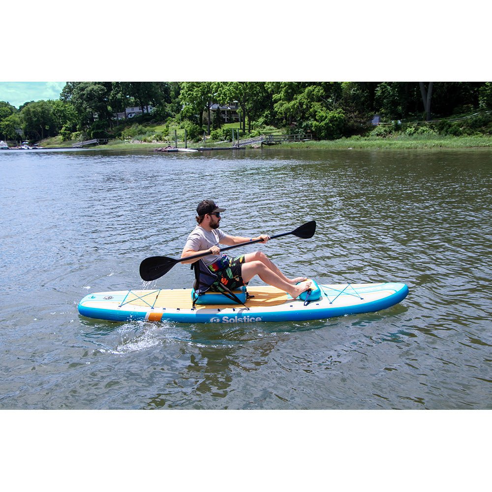 Solstice Watersports 10'6" Rambler Inflatable Stand - Up Paddleboard/Kayak 2 - In - 1 Kit w/Seat & Convertible Paddle - Orange - Get Tight Gear