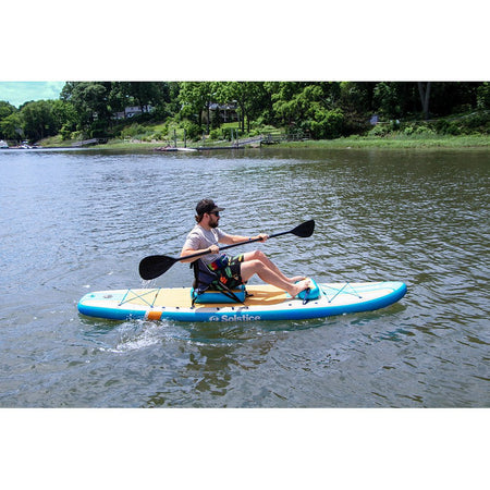 Solstice Watersports 10'6" Rambler Inflatable Stand - Up Paddleboard/Kayak 2 - In - 1 Kit w/Seat & Convertible Paddle - Orange - Get Tight Gear