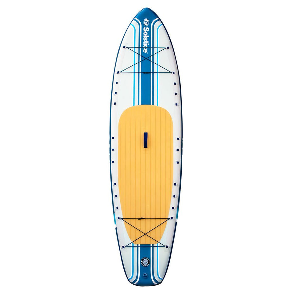 Soltice Watersports 10'6" Rambler Inflatable Stand - Up Paddleboard/Kayak 2 - In - 1 Kit w/Seat & Convertible Paddle - Blue - Get Tight Gear
