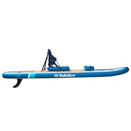 Soltice Watersports 10'6" Rambler Inflatable Stand - Up Paddleboard/Kayak 2 - In - 1 Kit w/Seat & Convertible Paddle - Blue - Get Tight Gear