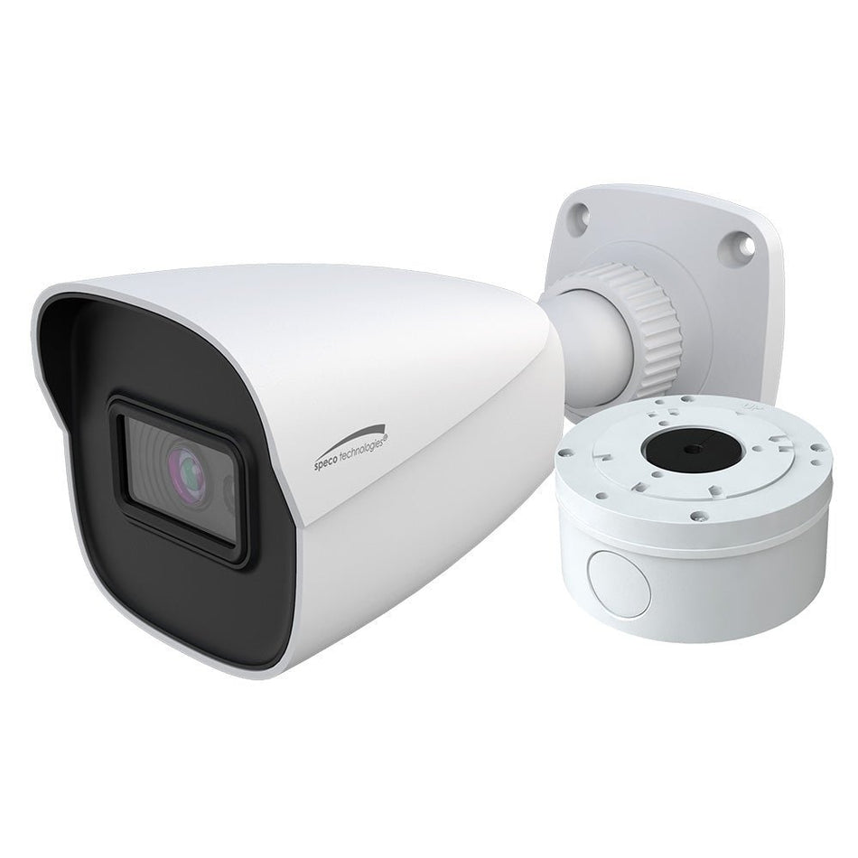 Speco 4MP H.265 AI Bullet IP IR Camera - 2.8mm Lens & Junction Box - Get Tight Gear