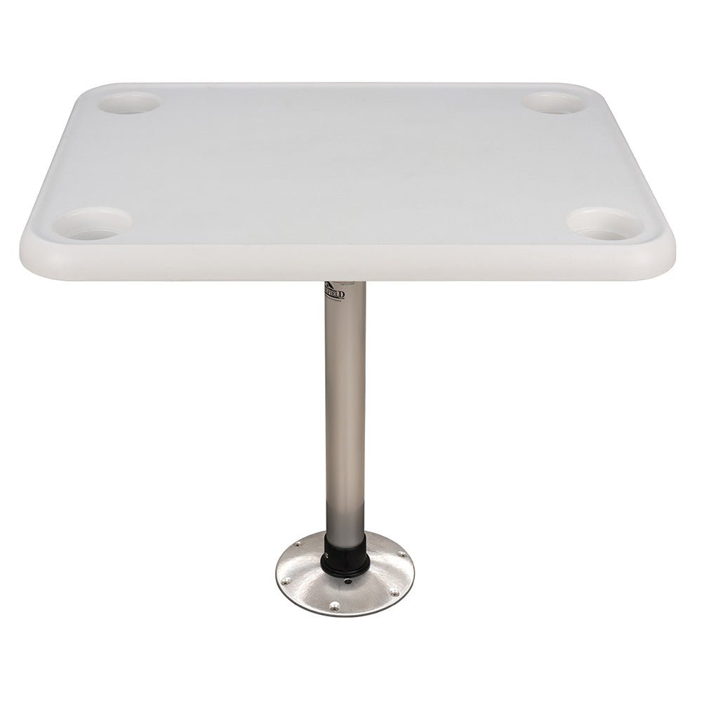 Springfield 16" x 28" Rectangle Table Package - White Thread - Lock - Get Tight Gear