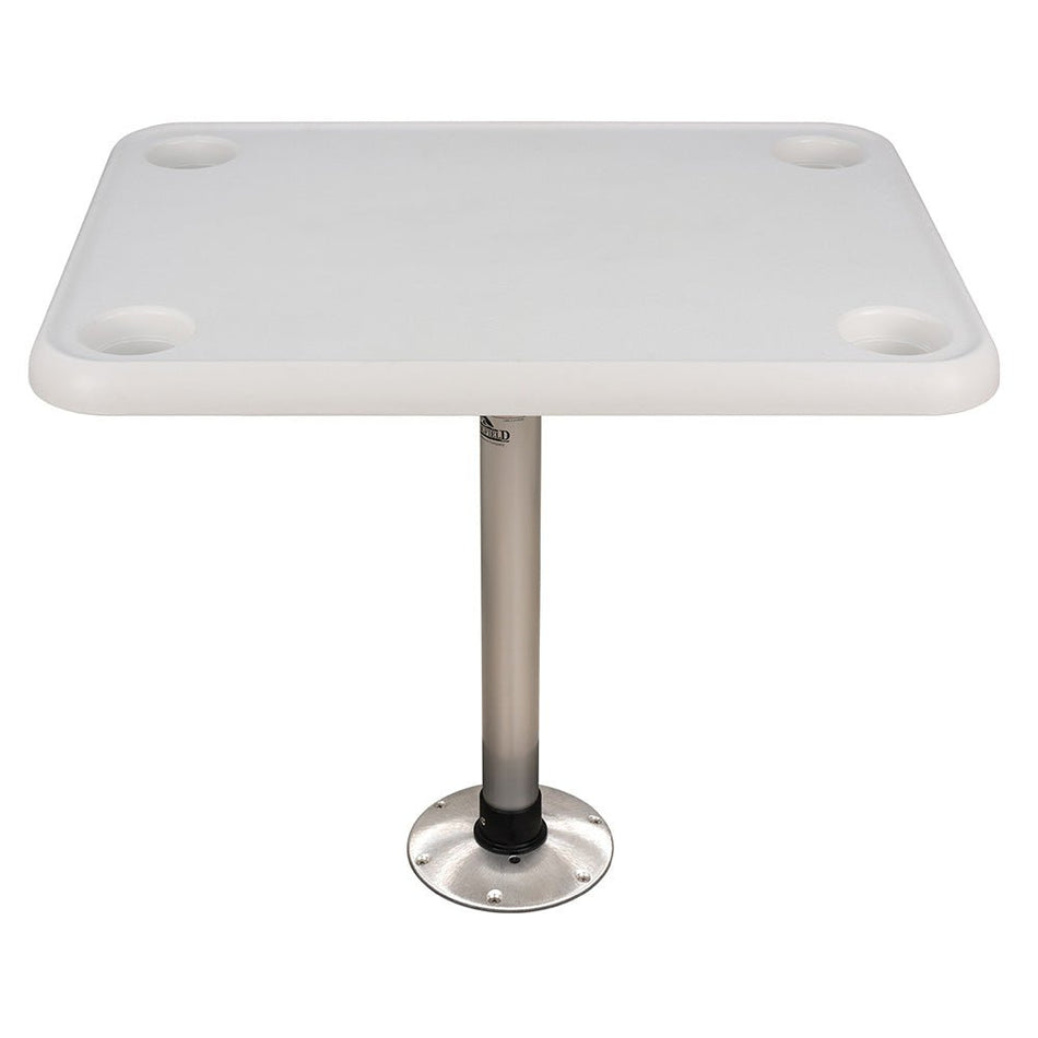 Springfield 16" x 28" Rectangle Table Package - White Thread - Lock - Get Tight Gear