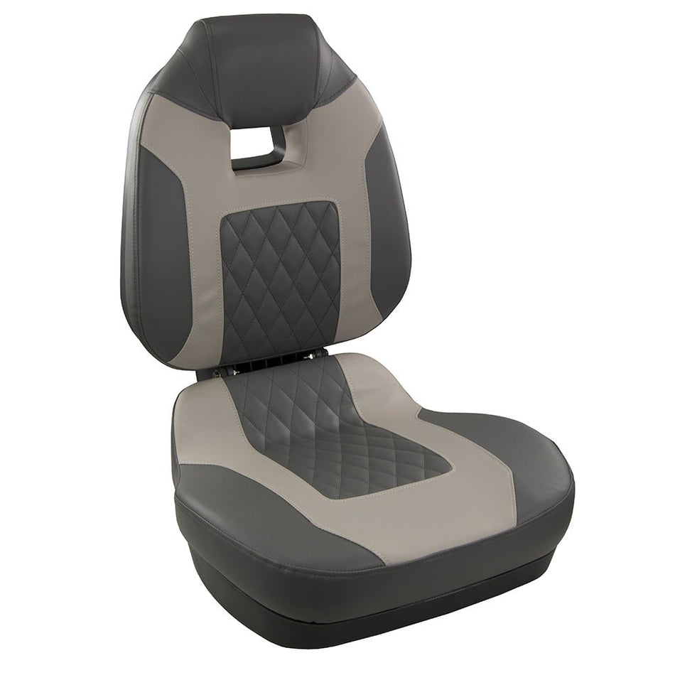 Springfield Fish Pro II High Back Folding Seat - Charcoal/Grey - Get Tight Gear