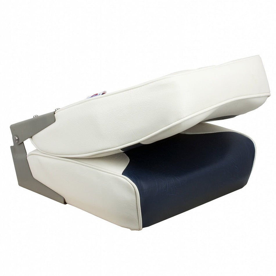 Springfield High Back Multi - Color Folding Seat - White/Blue - Get Tight Gear