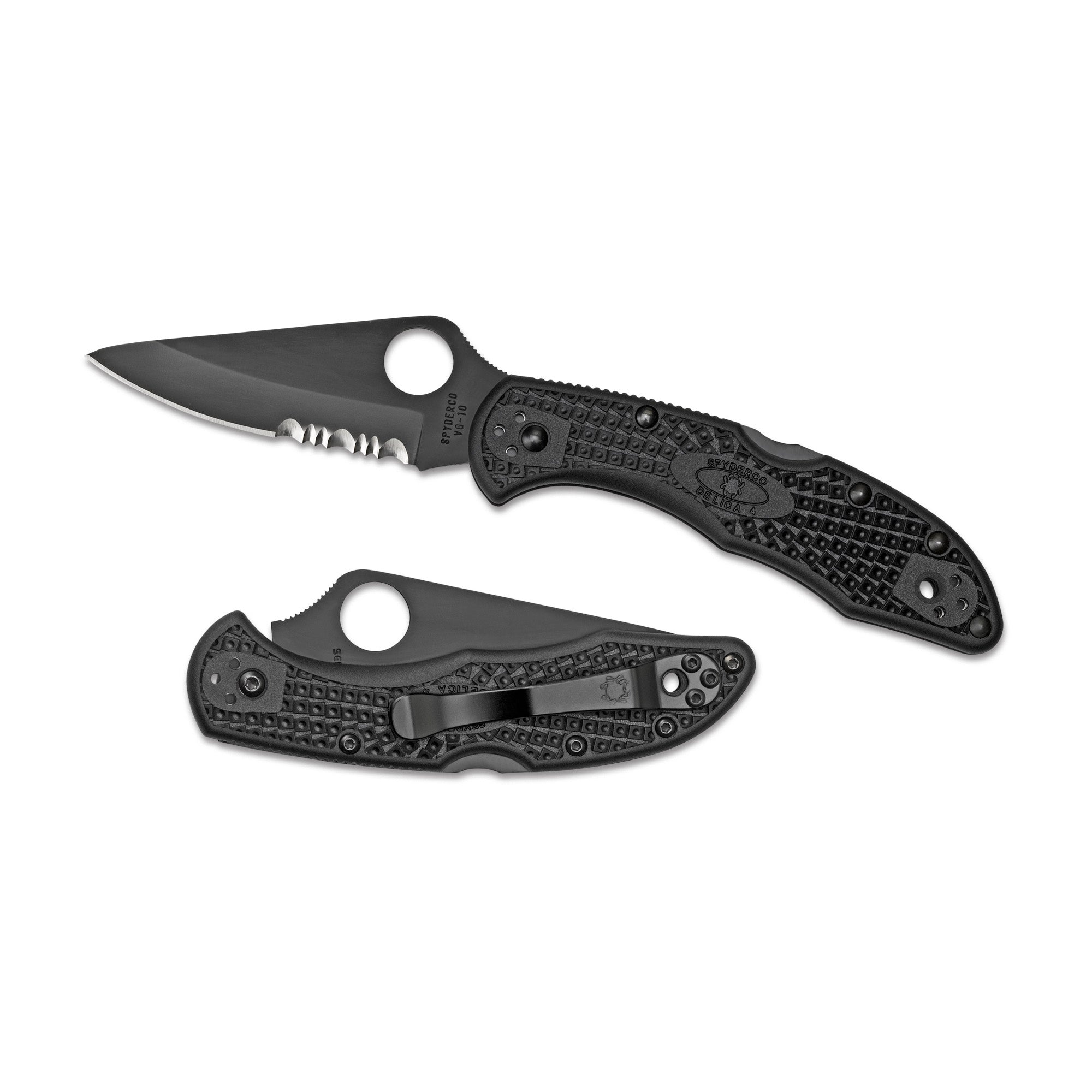 SPYDERCO DELICA4 COMBO BLADE BLK - Get Tight Gear