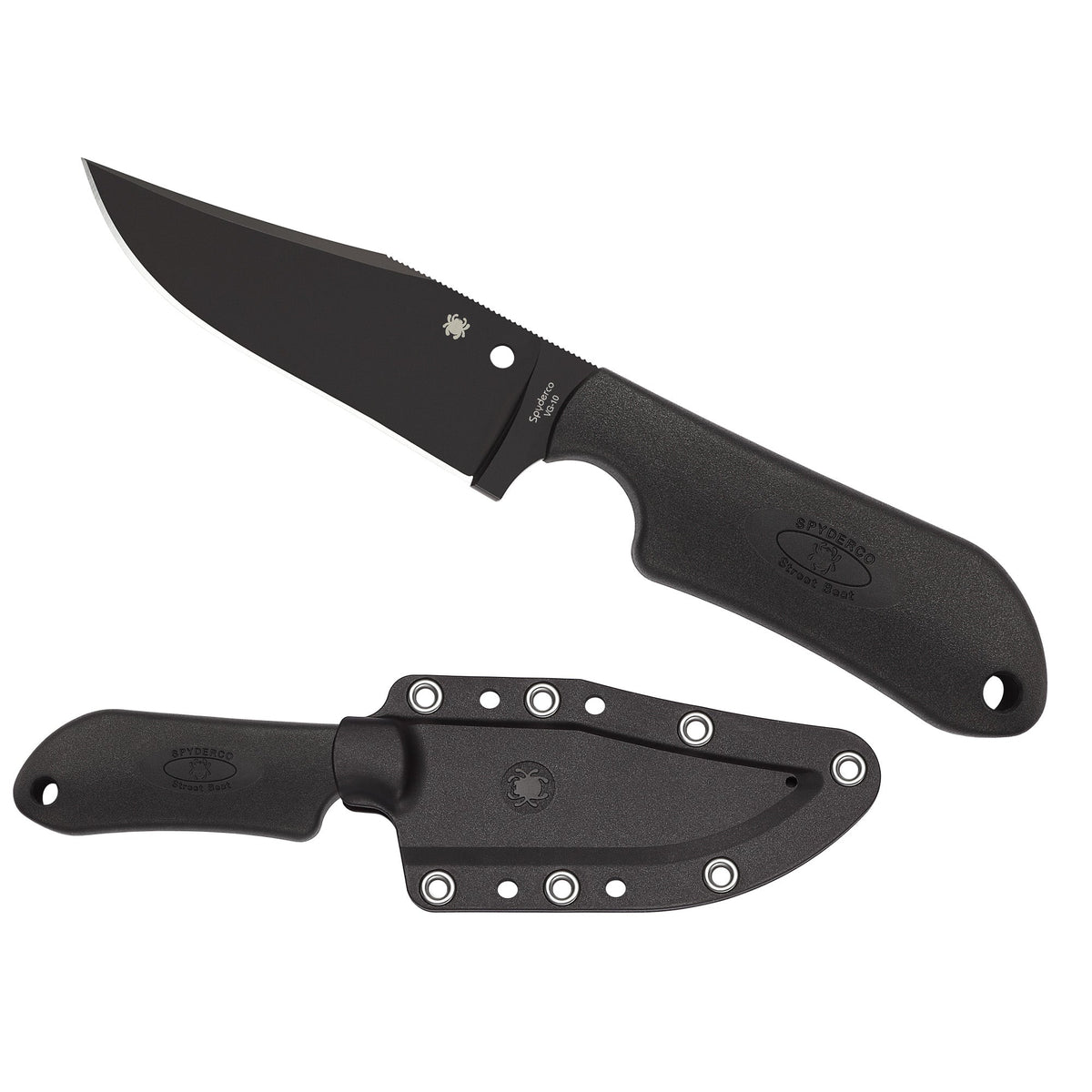 SPYDERCO STREET BEAT LW BLK W/STH - Get Tight Gear
