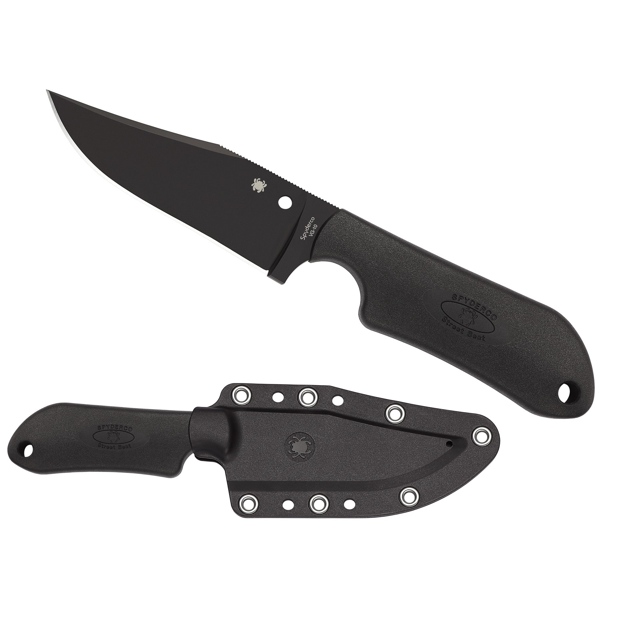 SPYDERCO STREET BEAT LW BLK W/STH - Get Tight Gear