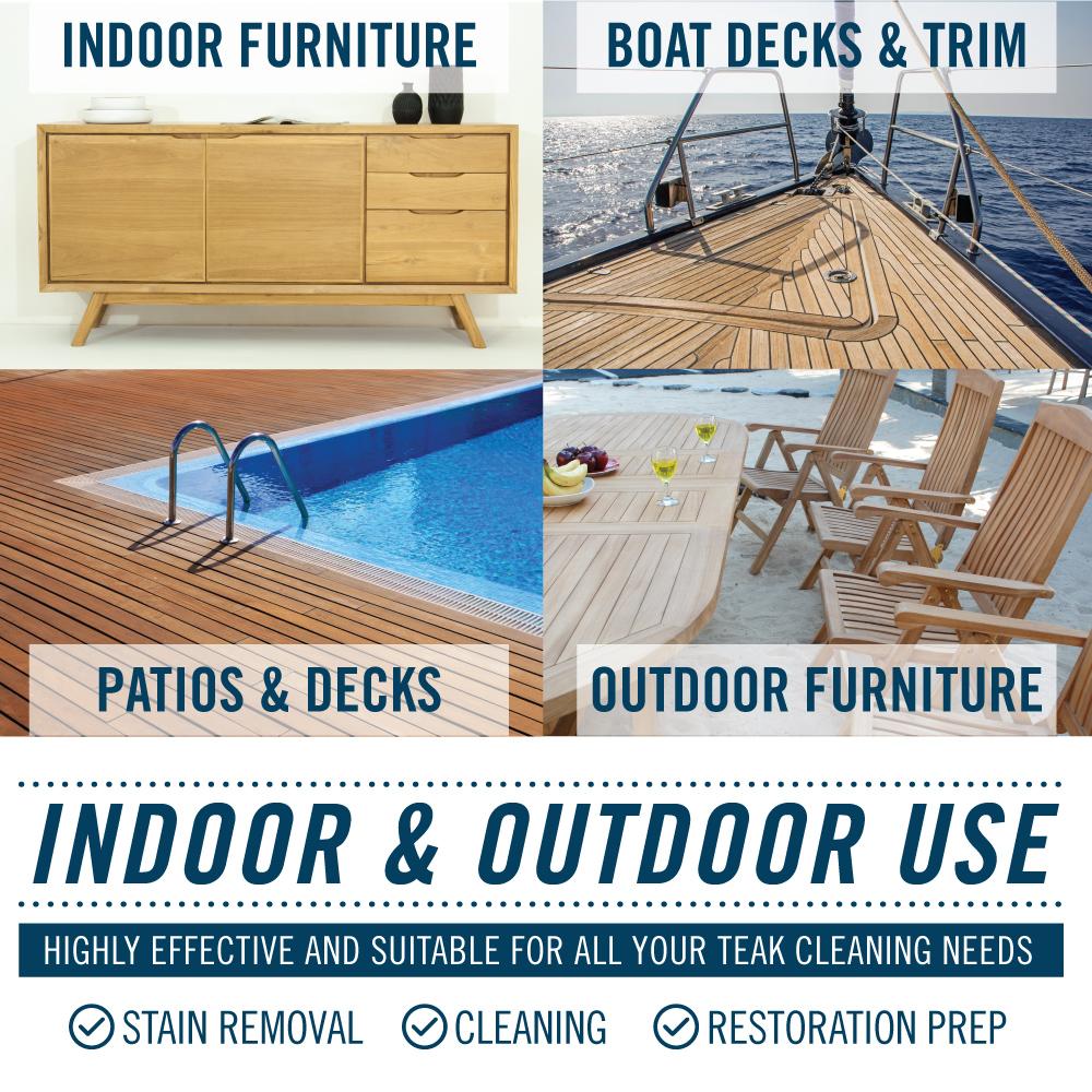 Stainless Steel Scrub Set for Teak Decks with Handle - Get Tight Gear